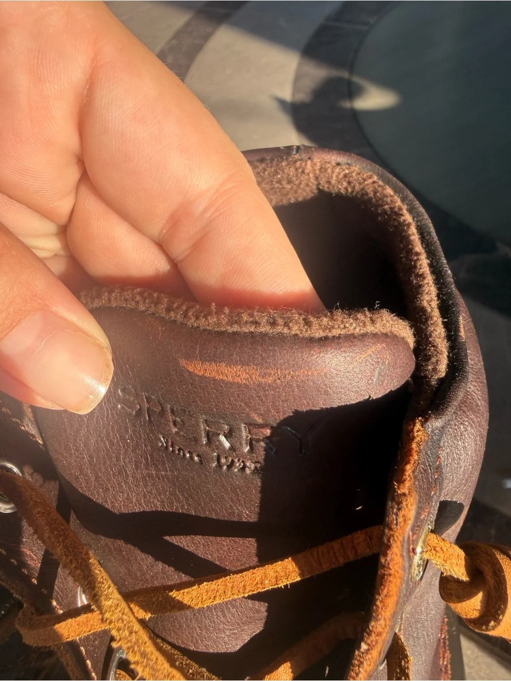 Sperry Brown and Yellow Lace-Up Duck Boots